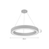 InLight Kremasto fotistiko LED 88W 3CCT (by switch on base) se lefki apoxrosi D:80cm (6073-80-WH)