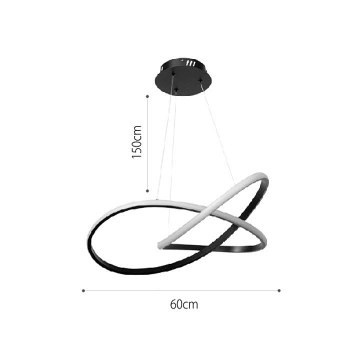 InLight Kremasto fotistiko LED 48W 3CCT (by switch on base) se xruso xroma D:60cm (6082-GL)