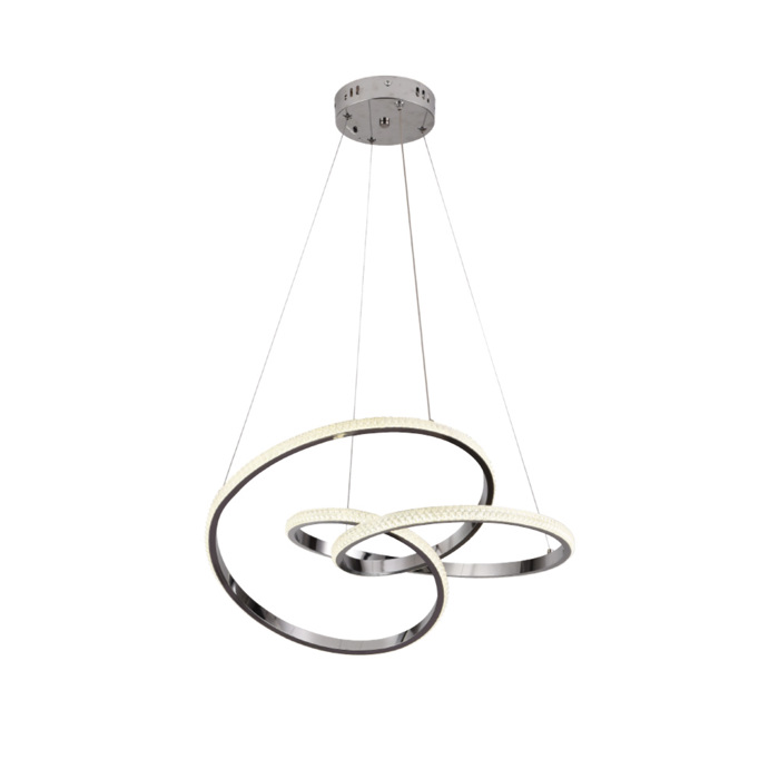 Inlight Kremasto Fotistiko LED 58W 3CCT Alouminiou se Apoxrosi Xromiou 60cm (6092-A-Chrome)