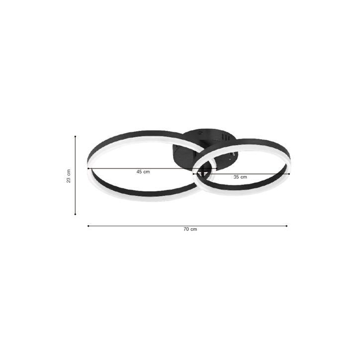 InLight Fotistiko Orofis LED 45W 3CCT Asimi 6094-B-Silver