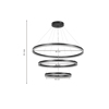 InLight Kremasto Fotistiko Orofis LED 100W 3CCT Mavro 6095-A-Black