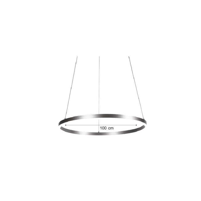 Inlight Κρεμαστό Φωτιστικό LED 45W 3CCT (by switch on base) Φ100cm (6095-AA-Black) Inlight Kremasto Fotistiko LED 45W 3CCT (by switch on base) F100cm (6095-AA-Black)
