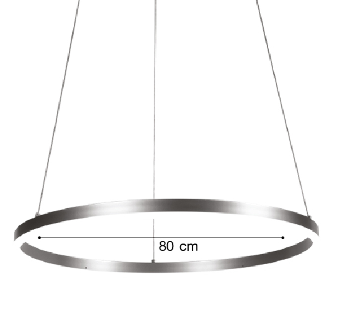 Inlight Kremasto Fotistiko LED 36W 3CCT (by switch on base) F80cm (6095-AB-Black)
