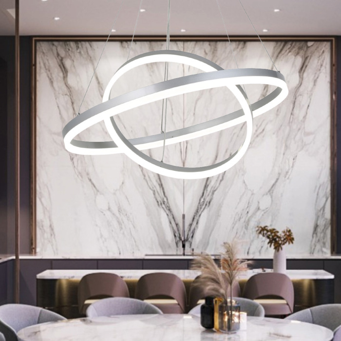 Inlight Kremasto Fotistiko LED 58W 3CCT Alouminiou Xruso 60cm 6095-B-Golden