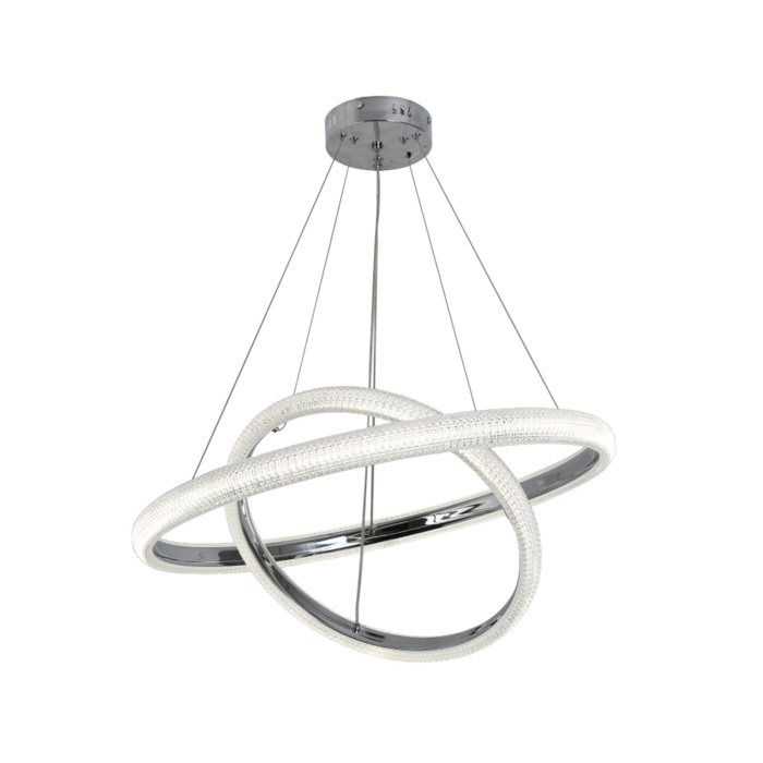 Inlight Kremasto Fotistiko LED 60W 3CCT Alouminiou Xromio 60cm (6102-Chrome)
