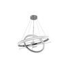 Inlight Kremasto Fotistiko LED 60W 3CCT Alouminiou Xromio 60cm (6102-Chrome)