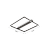 Inlight Plafoniera Orofis LED 35W 3CCT se Mavri Apoxrosi 50x50cm (6110)