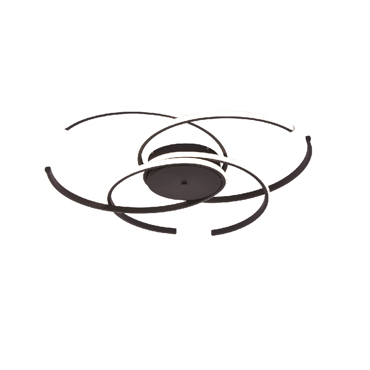 Inlight Πλαφονιέρα Οροφής LED 46W 3CCT σε Μαύρη Απόχρωση Φ60cm (6111-B)