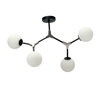 InLight Fotistiko Orofis Metalliko Mavro/Nikel Mat me Lefki Opalina 4XG9 60cm (6167-4-NM)