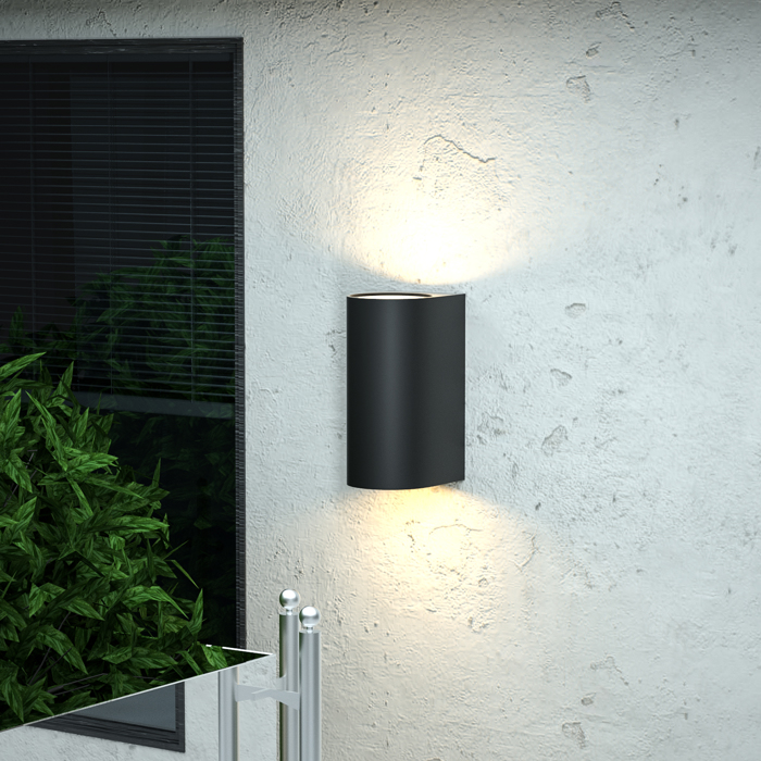 ItLighting Aplika Toixou Exoterikou Xorou Up-Down 'Michigan' ABS Lefki 2xGU10 9x14.7cm 80200124