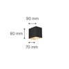 ItLighting Aplika Ex. Xorou 'Norman' ABS Anthraki 1xGU10 9x7x8cm 80200444