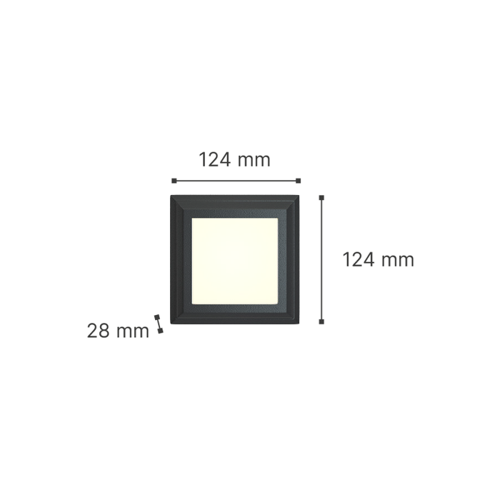 ItLighting Aplika Toixou Ex. Xorou 'George' Lefki LED 3.5W 3CCT 3000/4000/6000K 12.4x12.4cm 80201520