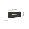 ItLighting Aplika Toixou Ex. Xorou 'Kentucky' Anthraki LED 3W 3CCT 3000/4000/6000K 22x8cm 80202040