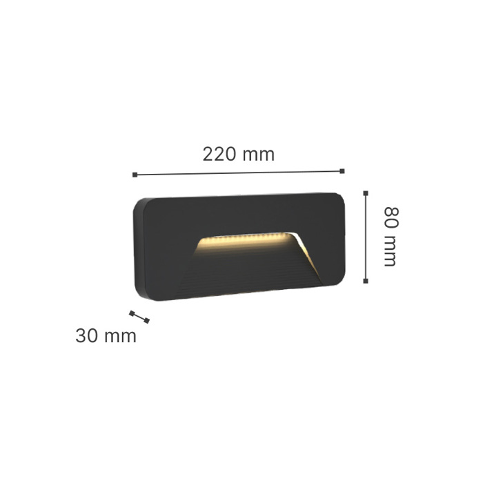 ItLighting Aplika Toixou Ex. Xorou 'Kentucky' Anthraki LED 3W 3CCT 3000/4000/6000K 22x8cm 80202040