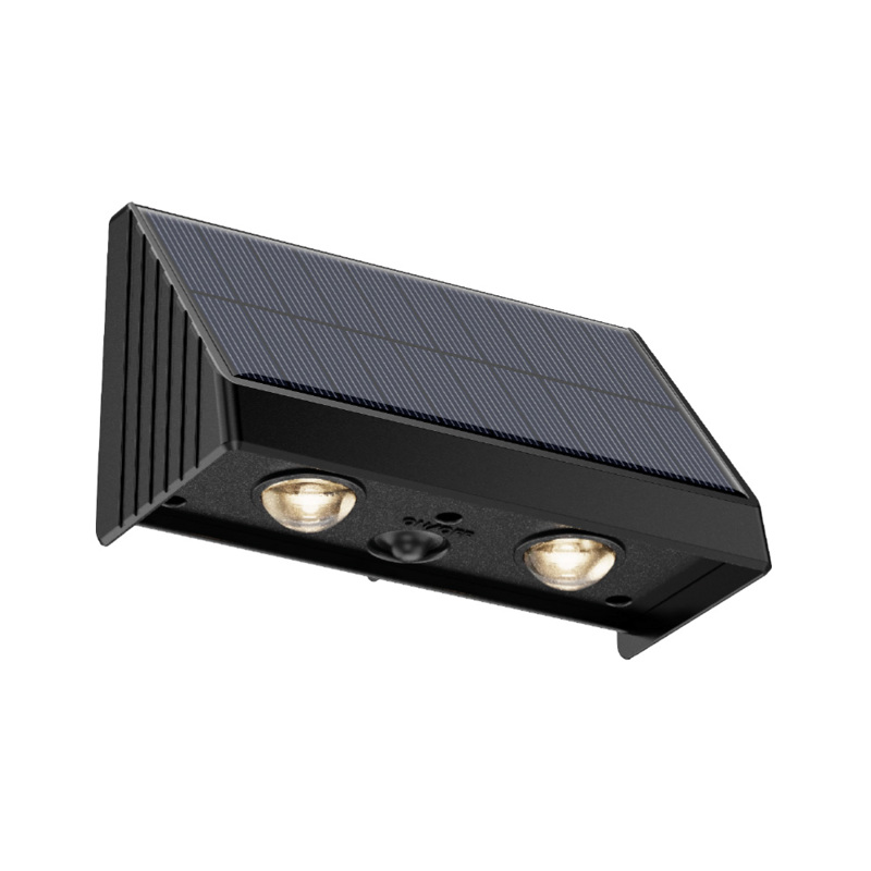 InLight Φωτιστικό Τοίχου Seneca LED 2×0.5W 3000K Solar Μαύρο 11.4×5.4x6cm (80204711S)