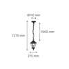 ItLighting Fotistiko Orofis Exoterikou Xorou 'Redfish' E27 ABS Mavro E27 137x21.5 80300114