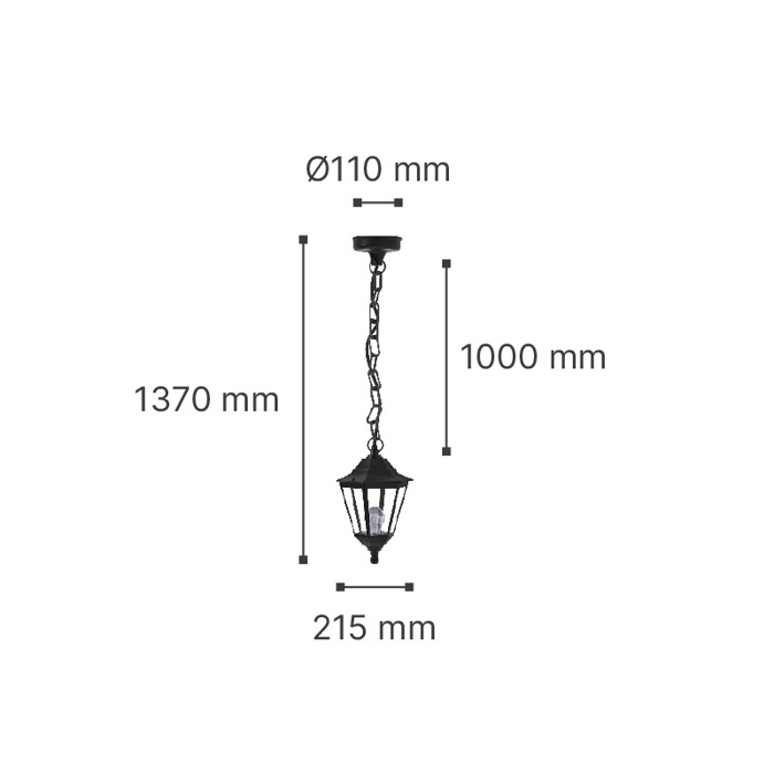 ItLighting Fotistiko Orofis Exoterikou Xorou 'Redfish' E27 ABS Mavro E27 137x21.5 80300114