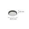 ItLighting Plafoniera Orofis Ex. Xorou 'Echo' Anthraki LED 15W 3CCT 3000/4000/6000K F21x6cm 80300240