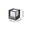 it-Lighting Fotistiko Exoterikou Xorou Caddo 1xE27 apo ABS Anthraki 20x20x25.5cm (80400414)