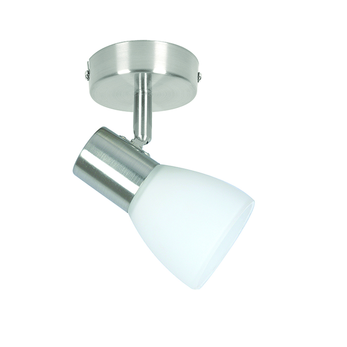 InLight Epitoixio spot apo metallo se nikel mat apoxrosi 1XE14 8cm (9064-1F-Nikel Mat)