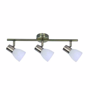 InLight Επιτοίχιο σποτ από μέταλλο σε οξυντέ απόχρωση 3xE14 60cm (9065-3Φ-Οξυντέ)