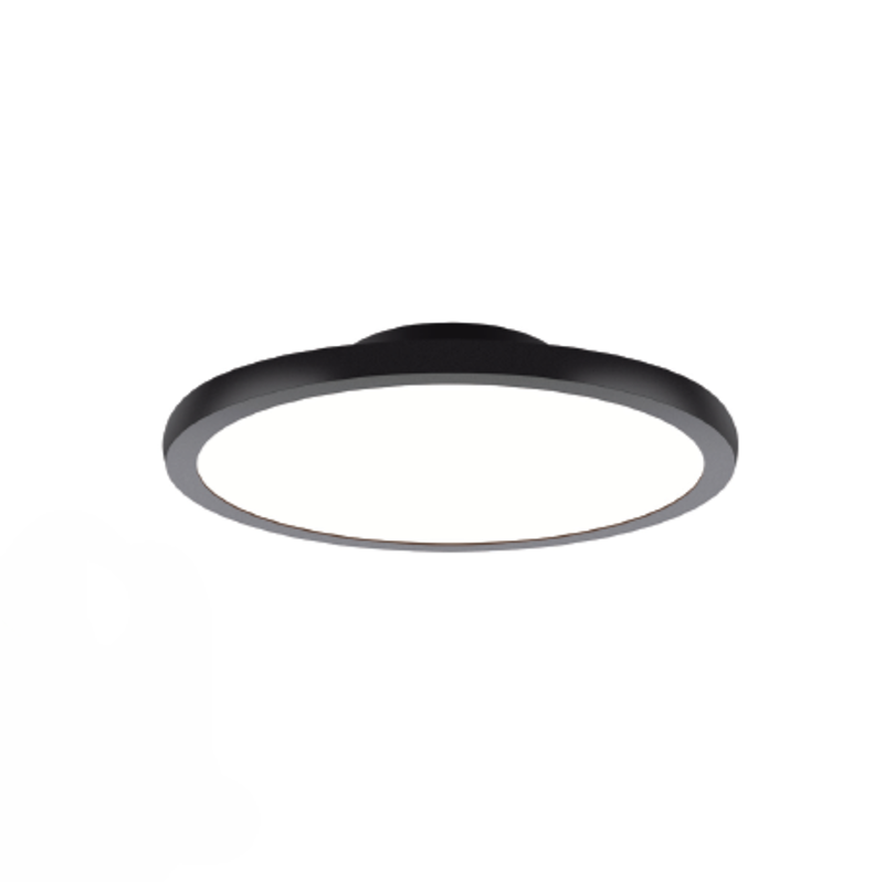 InLight Πλαφονιέρα Οροφής LED 12W 3CCT Φ18x4cm Μαύρη 90