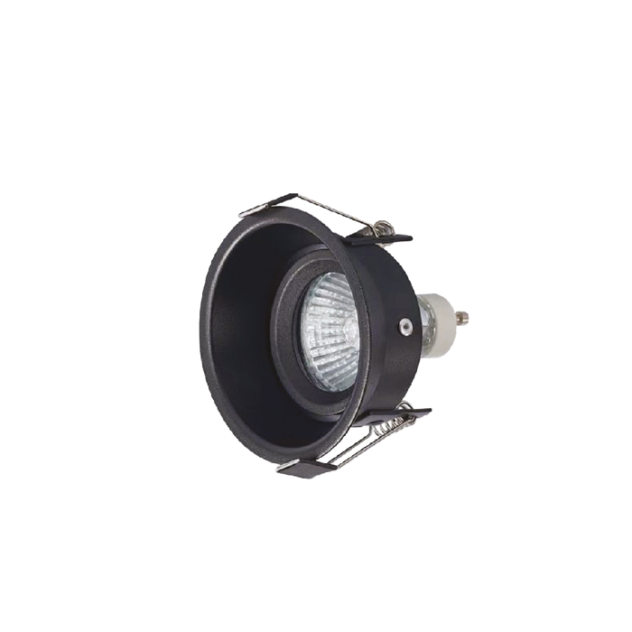 Inlight Downlight Spot GU10 se Mavri Apoxrosi 8cm (X0010-Black)