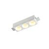 Inlight Xonefto Tetragno Spot apo Gypso 3xGU10 22x8x5cm (X0013-WH)
