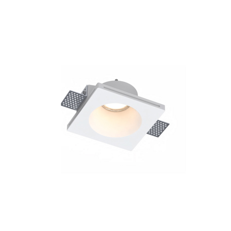 inLight - ΣΗΜΑΝΤΙΚΟ: Σε περίπτωση διαφοράς τιμής από το κατάστημα ισχύει παντα και μόνο η τιμή του καταστήματος Inlight Χωνευτό Τετράγωνο Σποτ από Γύψο 1xGU10 12x12x5c