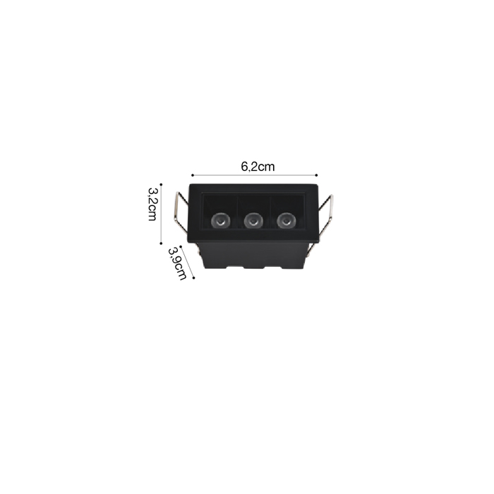 Inlight Downlight Spot 3x3W 3CCT se Lefki Apoxrosi 6.2x3.2x3.9cm (X00190W)