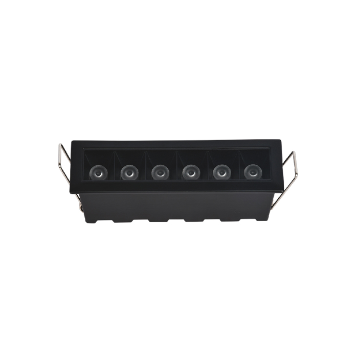 Inlight Downlight Spot 6x3W 3CCT se Mavri Apoxrosi 10.8x3.2x3.9cm (X00200B)