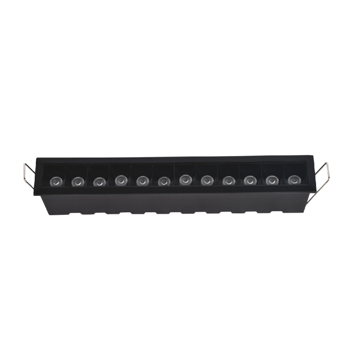 Inlight Downlight Spot 12x3W 3CCT se Mavri Apoxrosi 20.5x3.2x3.9cm (X00210B)