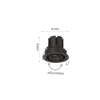 Inlight Downlight Spot 7W 3CCT se Lefki Apoxrosi 8.1x6.5cm (X00230W)