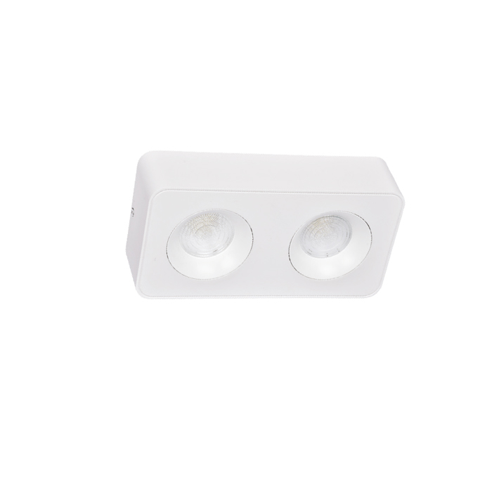 Inlight Downlight Mounted Spot 2x8W 3CCT se Lefki Apoxrosi 22.6x5.5x11.7cm (X00270W)