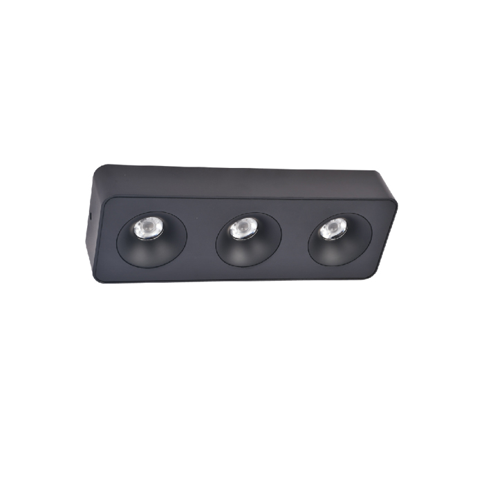 Inlight Downlight Mounted Spot 3x8W 3CCT se Mavri Apoxrosi 32.8x5.5x11.7cm (X00280B)