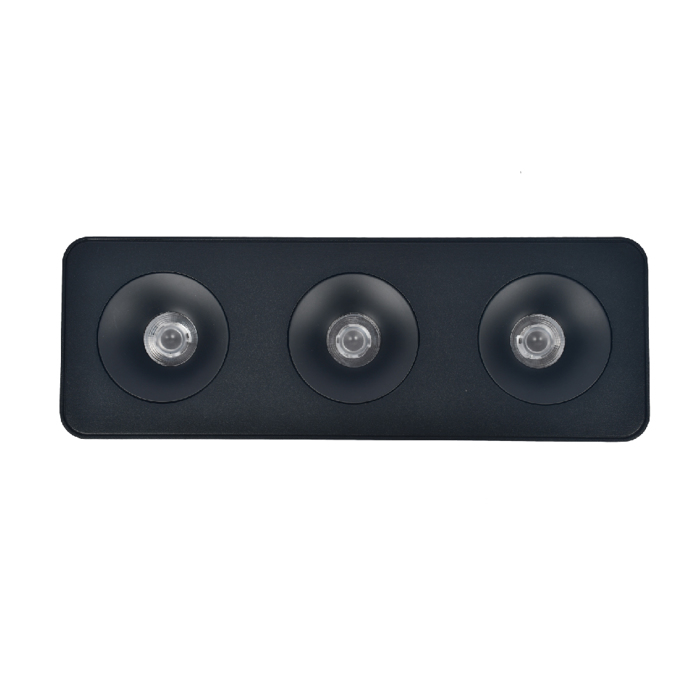 Inlight Downlight Mounted Spot 3x8W 3CCT se Mavri Apoxrosi 32.8x5.5x11.7cm (X00280B)