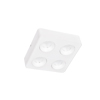 Inlight Downlight Mounted Spot 4x8W 3CCT se Lefki Apoxrosi 22.6x5.5x22.6cm (X00290W)