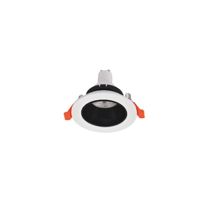 Inlight Downlight Spot GU10 se Lefki kai Mavri Apoxrosi 9cm (X00310WB)
