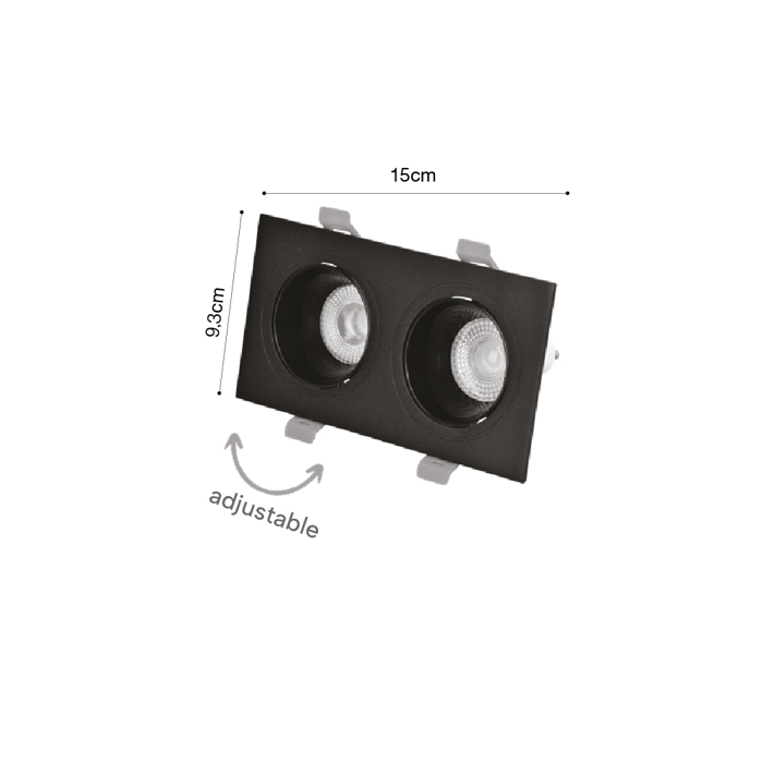 Inlight Downlight Spot GU10 se Lefki Apoxrosi 9.3x15cm (X00330W)