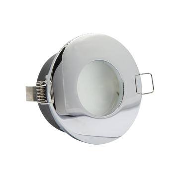 InLight Χωνευτό σποτ από χρώμιο μέταλλο 1XGU10 IP44 Φ8cm (Χ0008-CH)