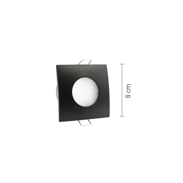 InLight Xonefto spot apo mavro metallo 1XGU10 IP44 F8cm (X0009-BL)