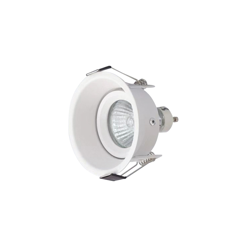 inLight - ΣΗΜΑΝΤΙΚΟ: Σε περίπτωση διαφοράς τιμής από το κατάστημα ισχύει παντα και μόνο η τιμή του καταστήματος InLight Χωνευτό σποτ από λευκό μέταλλο 1XGU10 Φ8cm (Χ00