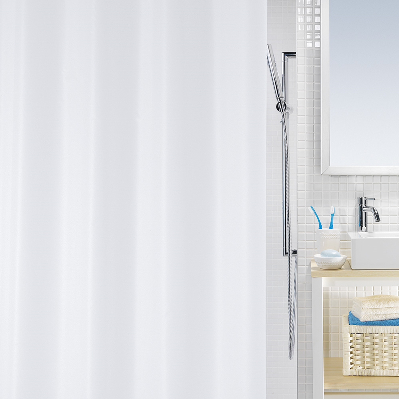 Dimitracas Κουρτίνα Μπάνιου 180x200cm BIO Λευκή 00825.0