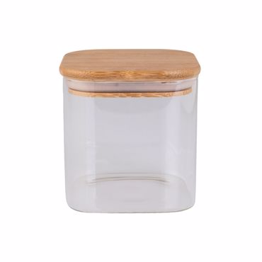 ESTIA Βάζο Αποθήκευσης Γυάλινο με Μπαμπού Καπάκι Bamboo Essentials 550ml 01-12922