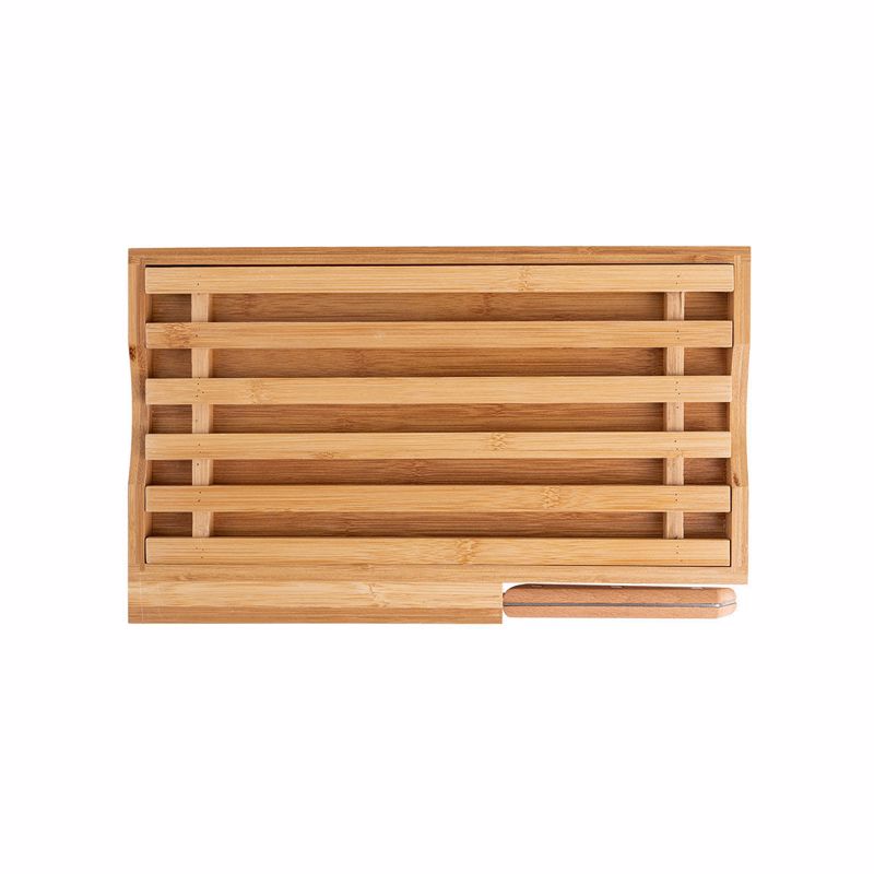 ESTIA Σετ Επιφάνεια Κοπής με Μαχαίρι ψωμιού Bamboo Essentials 35.5x22x3.5cm...