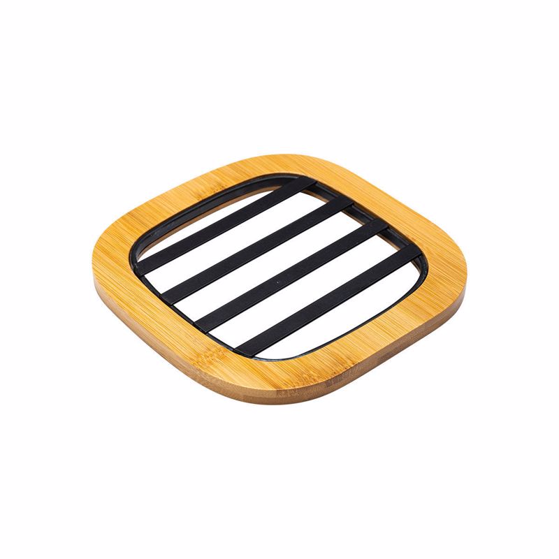 Estia Βάση Μαγειρικού Σκεύους Bamboo Essentials Meταλλι