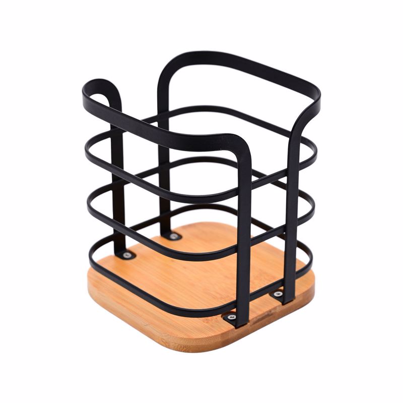 ESTIA ΘΗΚΗ ΓΙΑ ΚΟΥΤΑΛΕΣ BAMBOO ΜΕΤΑΛΛΙΚΗ 12x12x14.5cm Μ