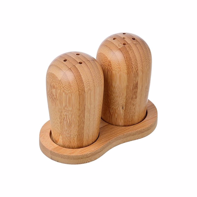 Estia Σετ των 2 Δοχεία για Αλάτι/Πιπέρι Bamboo Essentials 11.1x6x8.5cm...