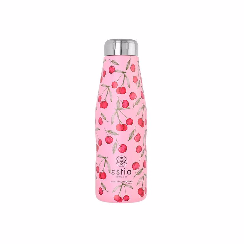 Θερμός-Μπουκάλι Ανοξείδωτο Cherry Rose The Aegean Estia 500ml-7×22,3εκ. 01-16647 Υλικό: Ανοξείδωτο, Χρώμα