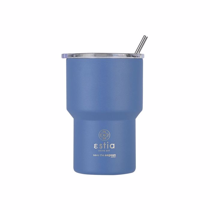 ESTIA Thermos Inox Mug Lite Save the Aegean 400ml Denim Blue 01-18450